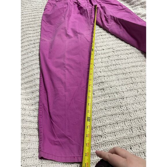 VTG Unionbay Barrel Leg Pants Button 100% Cotton Womens Sz 9 Pink *Discoloration - Picture 3 of 16